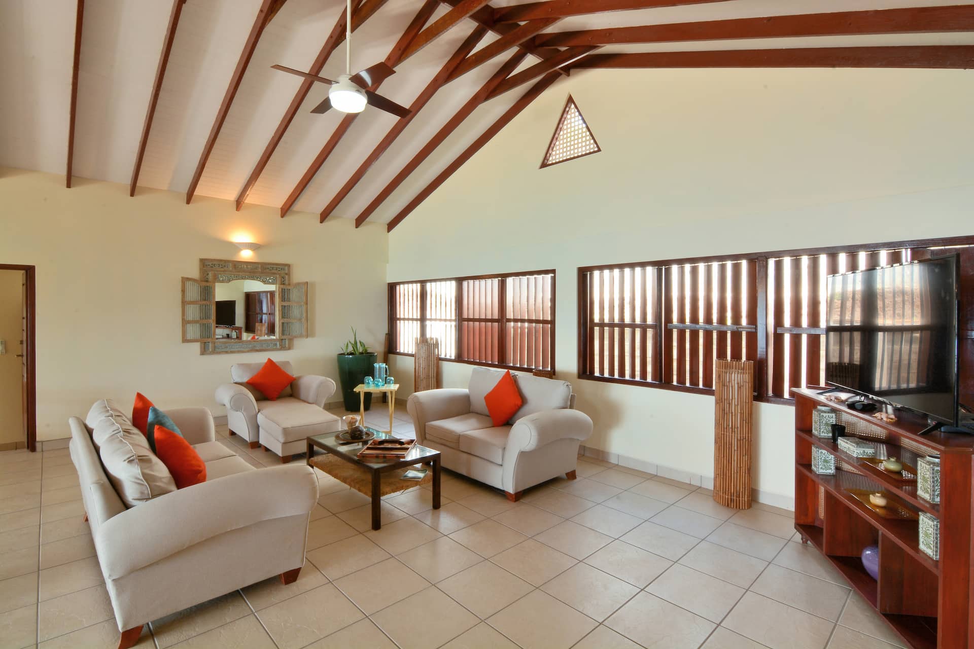 Open living room at Villa Marisol Bequia
